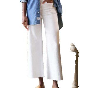 Frank & Eileen Galway Gaucho Jeans Women Size 24 Ivory